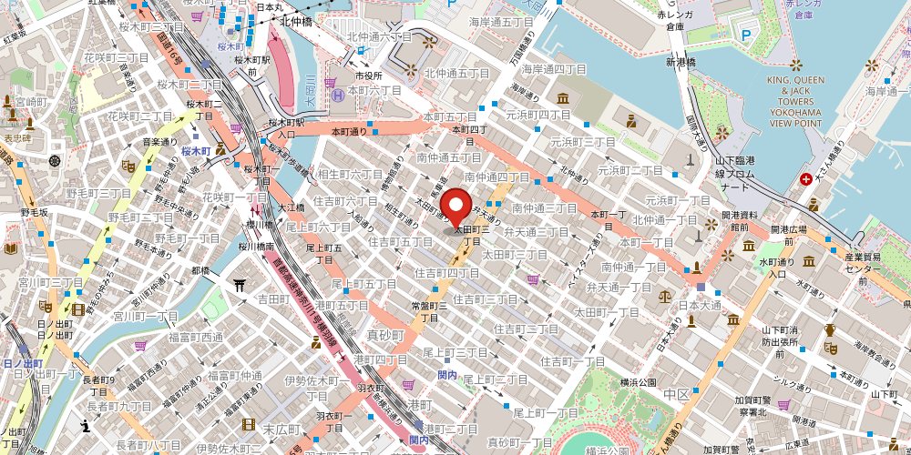 横浜市中区本町6-50-1 YCC ヨコハマ創造都市センター の地図
